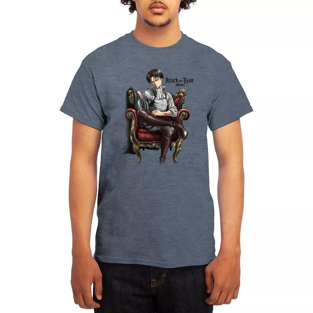 Men's Attack on Titan Levi Throne Graphic Tee, Boy's, Size: XXL, Turquoise Product Image