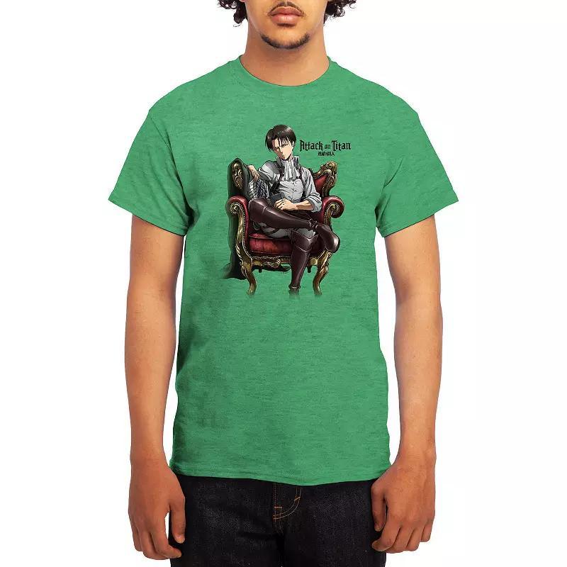 Men's Attack on Titan Levi Throne Graphic Tee, Boy's, Size: XXL, Turquoise Product Image
