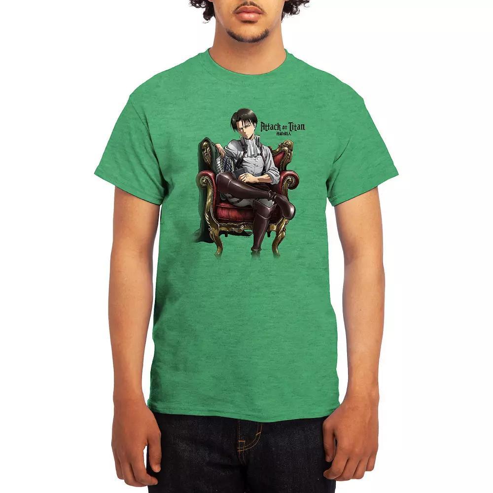 Men's Attack on Titan Levi Throne Graphic Tee, Boy's, Size: XXL, Turquoise Product Image