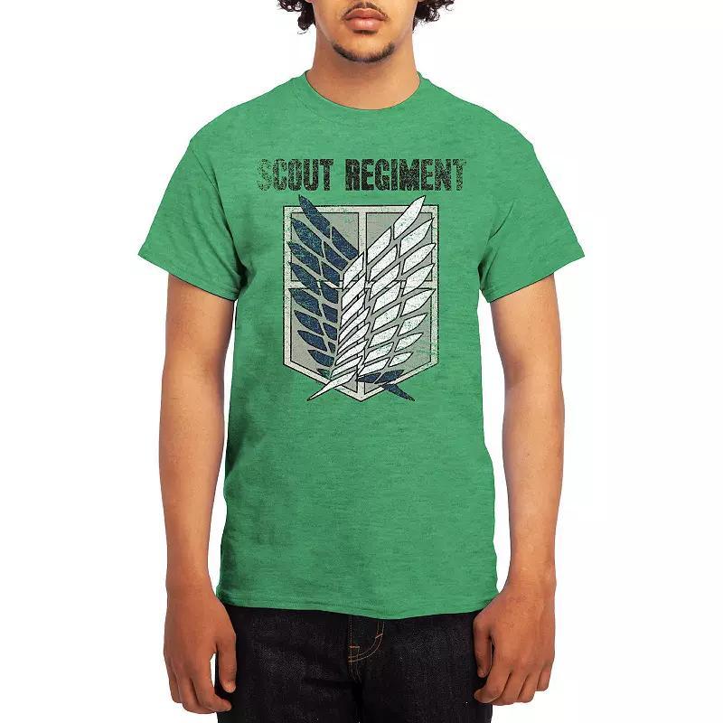 Men's Attack on Titan Distressed Survey Corps Emblem Tee, Boy's, Size: Medium, Blue Product Image