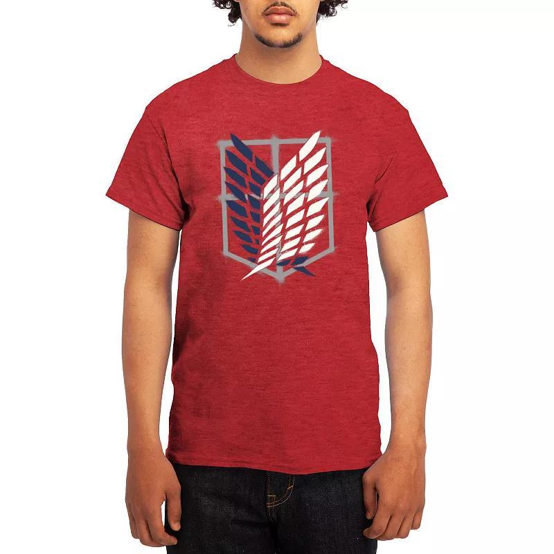 Men's Attack on Titan Punk Scout Crest Graphic Tee, Size: Medium, Turquoise Product Image