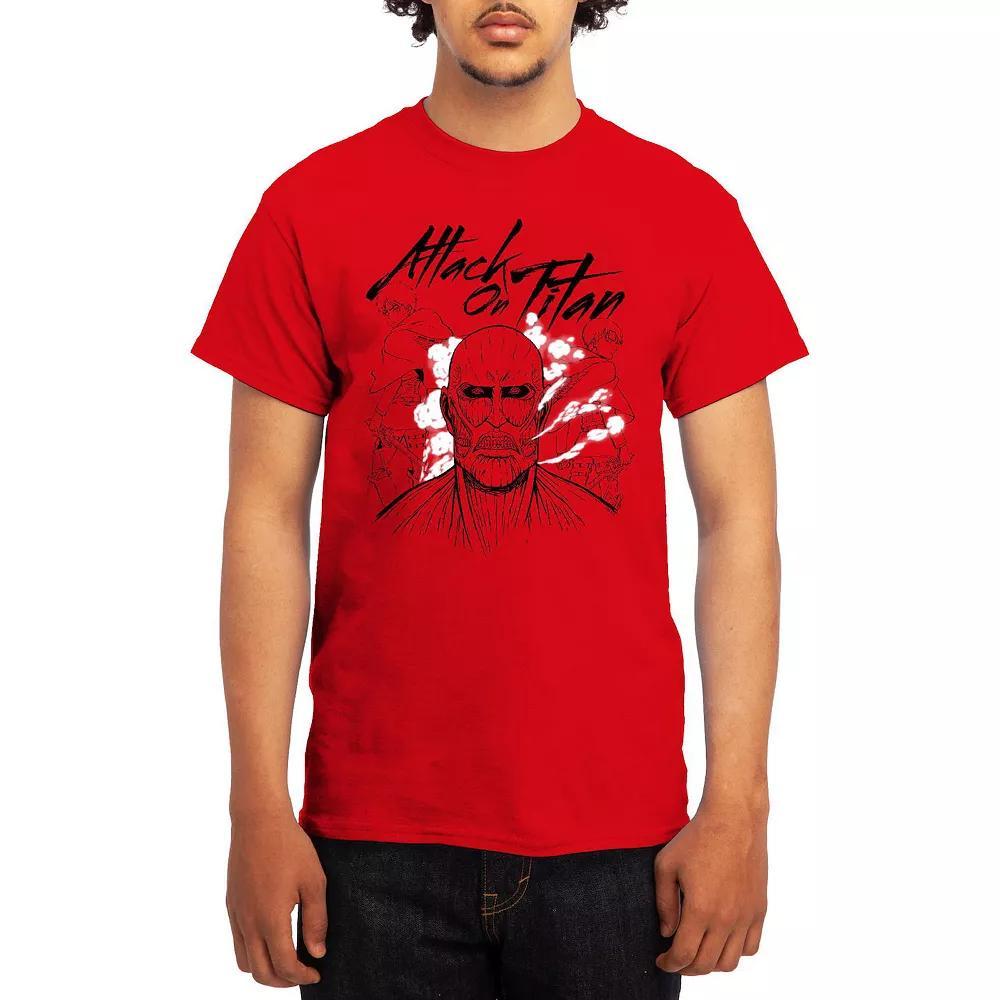 Men's Attack on Titan Alphabet Soup Graphic Tee, Size: Large, Royal Blue Product Image