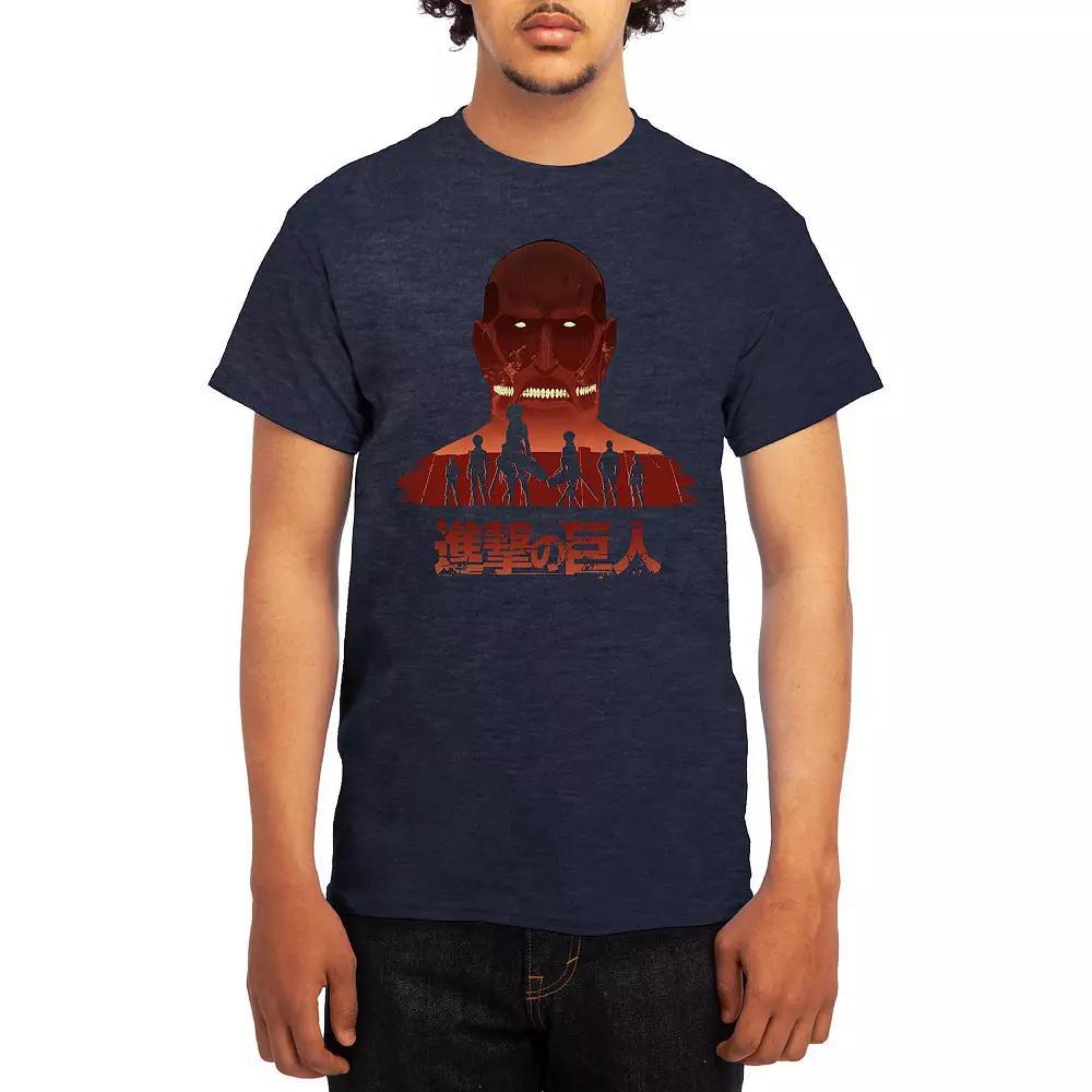 Men's Attack on Titan Alphabet Soup Graphic Tee, Size: Large, Grey Red Product Image