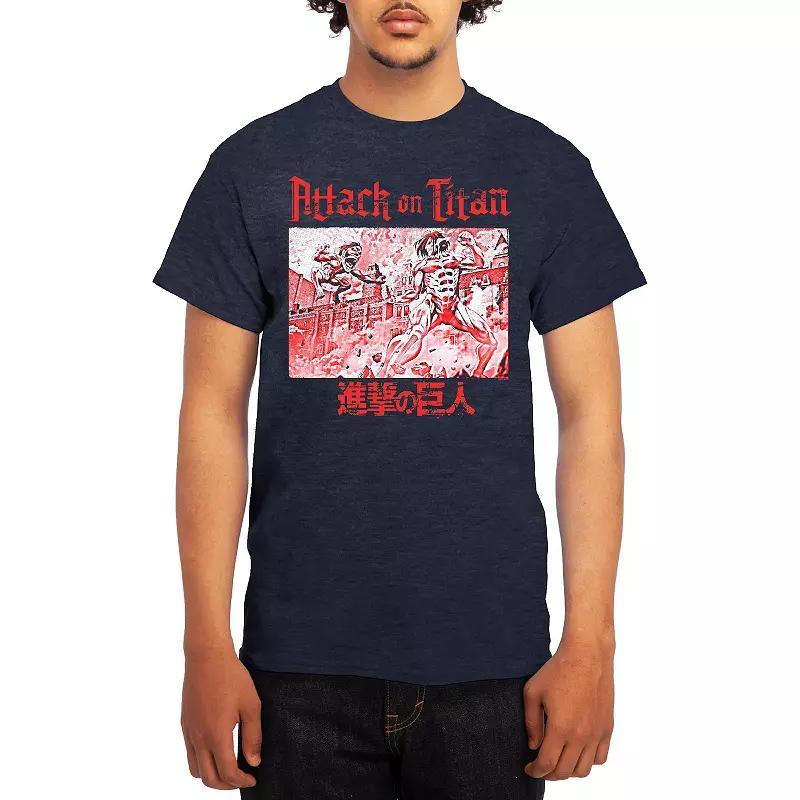 Men's Attack on Titan Red Titan Versus Titan Tee, Boy's, Size: Medium, Blue Product Image