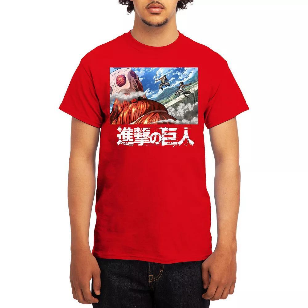 Men's Attack on Titan Red Titan Versus Titan Tee, Boy's, Size: Medium, Blue Product Image