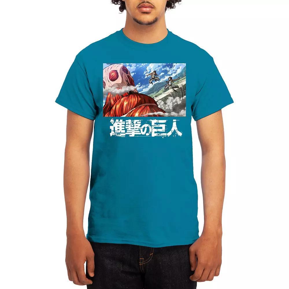 Men's Attack on Titan Red Titan Versus Titan Tee, Boy's, Size: Medium, Blue Product Image
