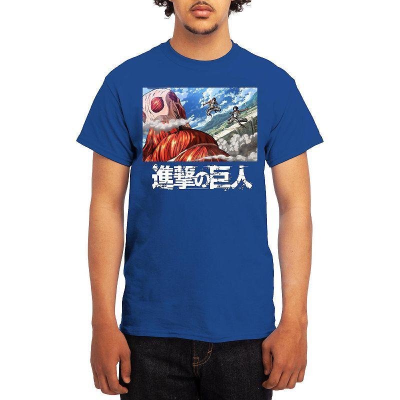 Men's Attack on Titan Action Fight Titan Clouds Tee, Boy's, Size: XXL, Lt Blue Product Image