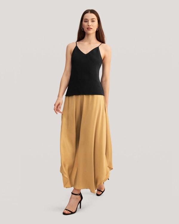 Gentle V Neck Silk Camisole Product Image