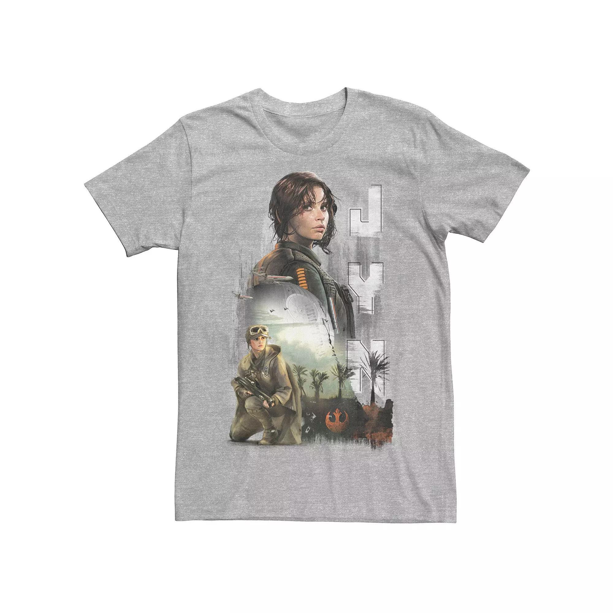 Men's Star Wars Rogue One Jyn Painted Portrait Tee, Size: XXL, Athletic Grey Product Image