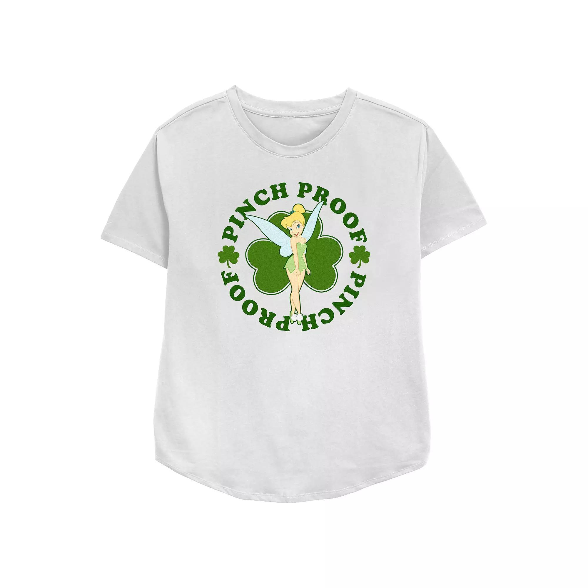 Disney's Tinker Bell Pinch Proof Women's Relaxed Fit Graphic Tee, Size: Large, White Product Image