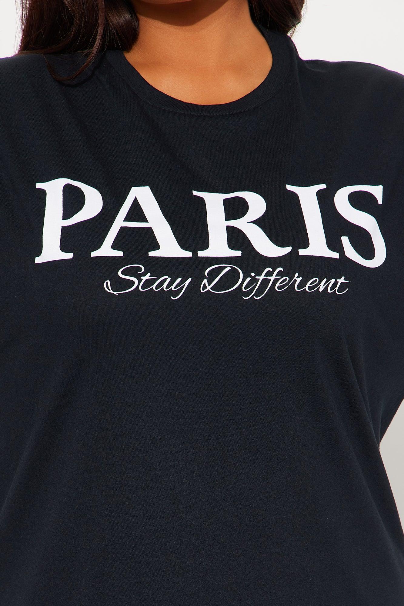 Paris Oversized Tee - Black Product Image