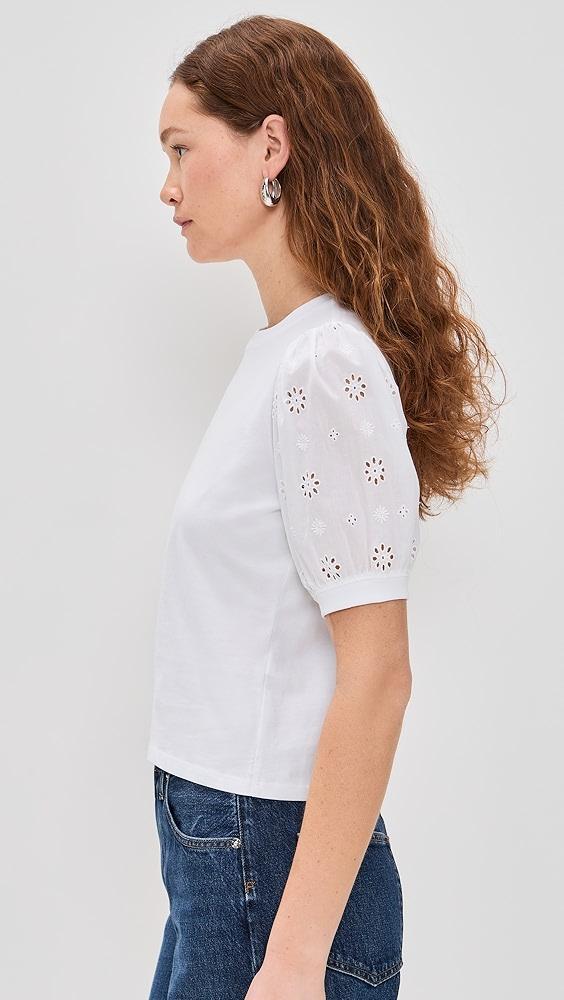 FRAME The Lace Sleeve Tee | Shopbop Product Image