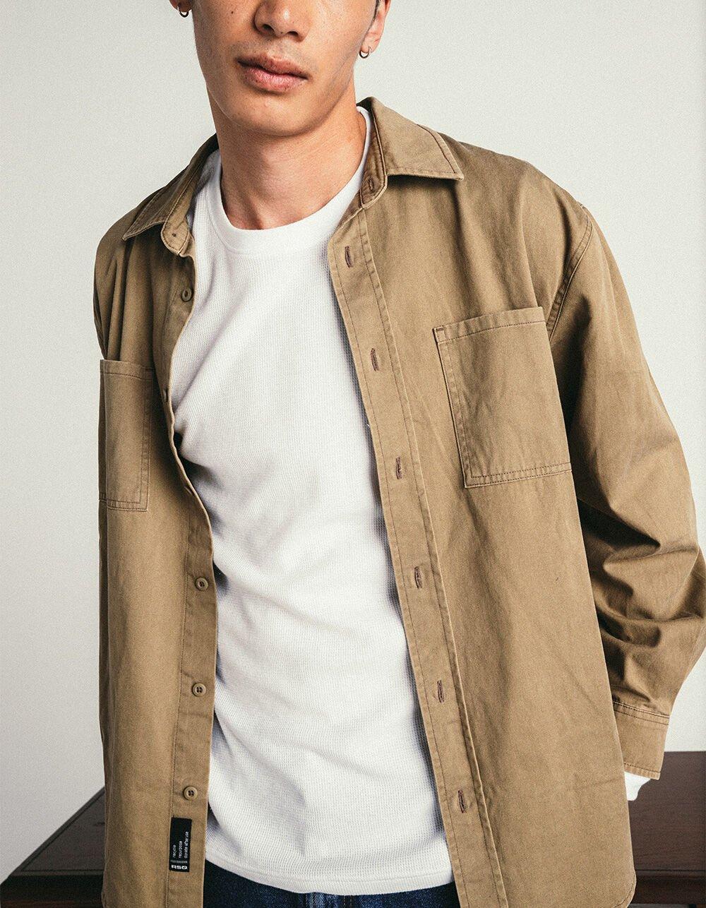 RSQ Mens Oversized Washed Twill Shirt Product Image