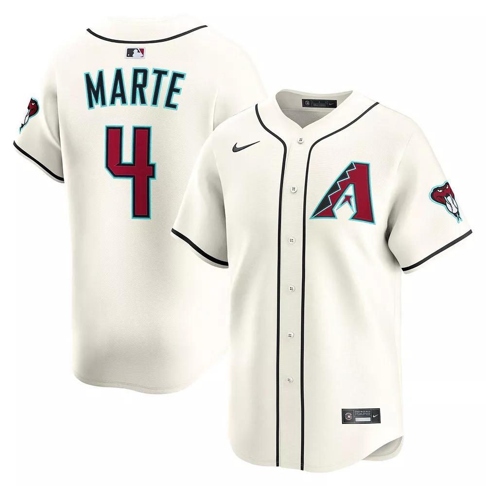 Men's Nike Ketel Marte Cream Arizona Diamondbacks Alternate Limited Player Jersey, Size: Medium, Beige Product Image