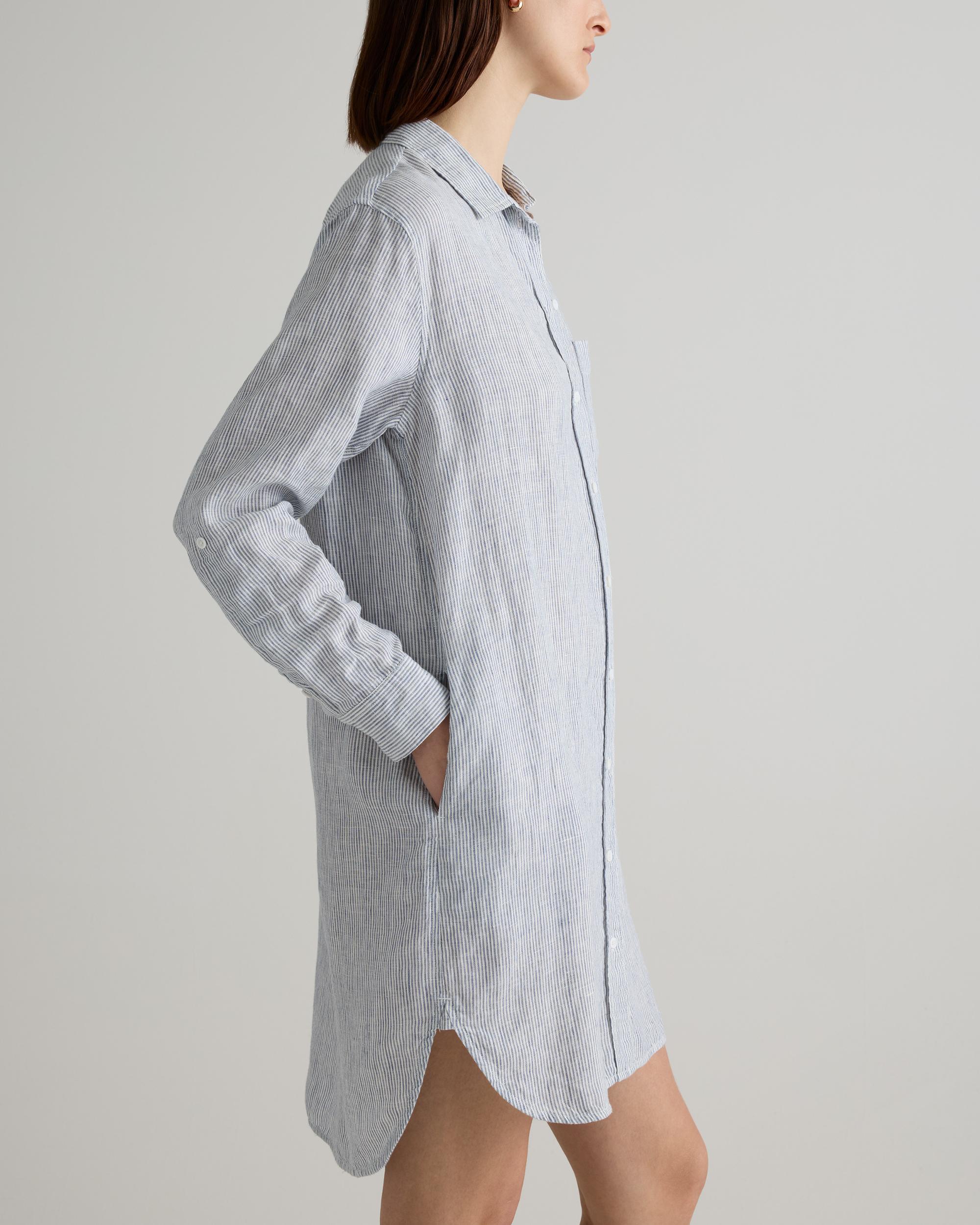 Quince | Women's 100% European Linen Shirt Dress Organic Linen Product Image
