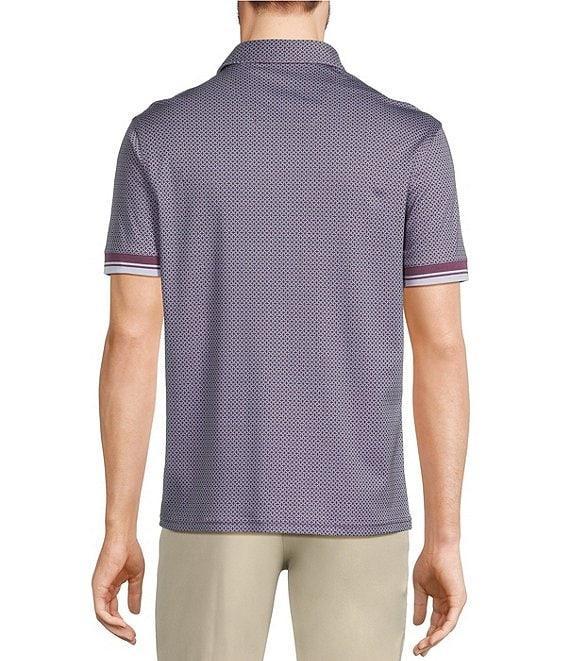 Murano Liquid Luxury Slim Fit Printed Short Sleeve Polo Shirt Product Image