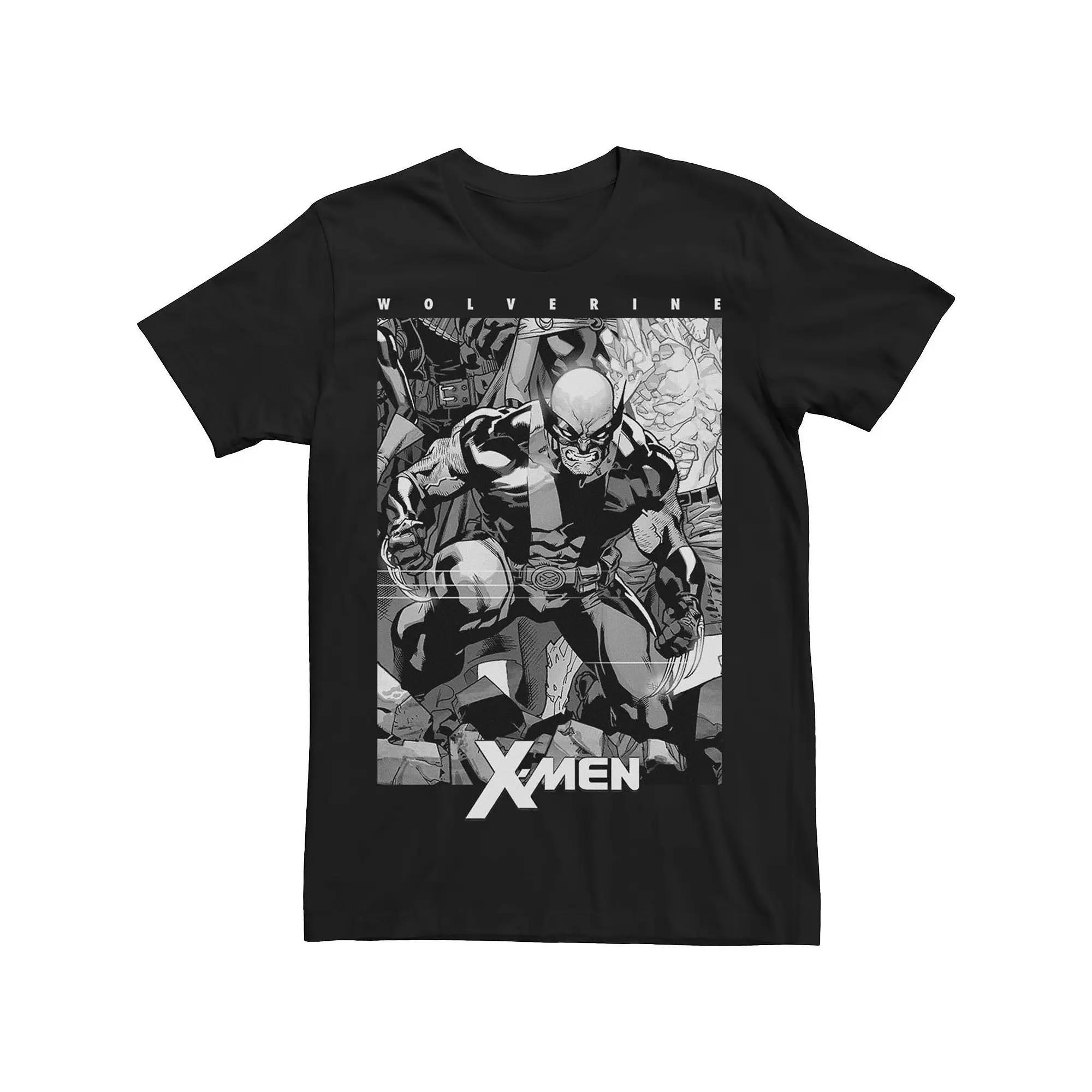 Big & Tall Marvel X-Men Wolverine Black & White Comic Panel Tee, Men's, Size: 3XL Tall Product Image