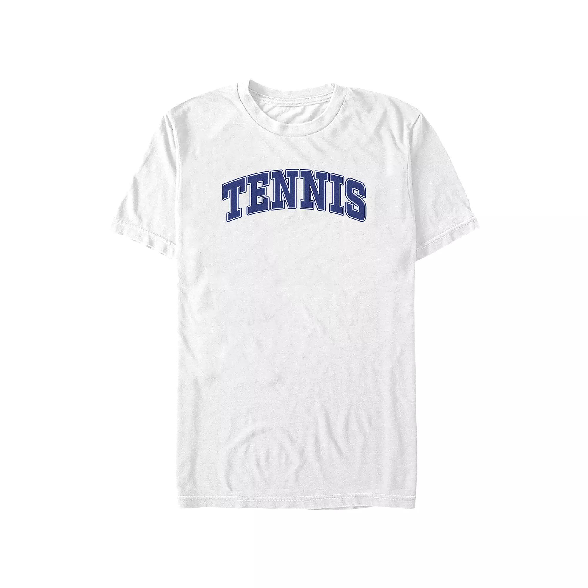 Big & Tall Tennis Graphic Tee, Men's, Size: 4XL Tall, White Product Image