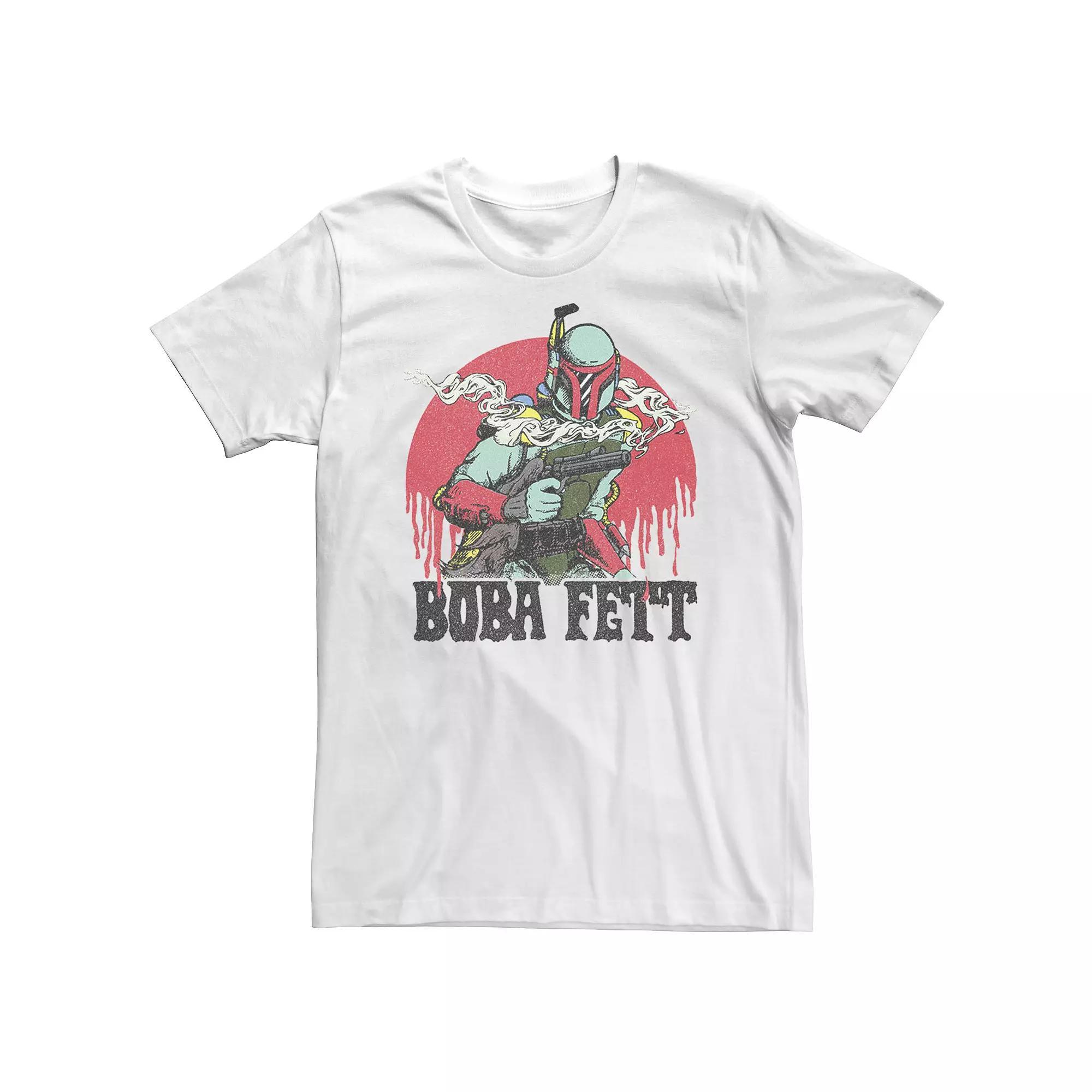 Big & Tall Star Wars Boba Fett Anime Style Portrait Tee, Men's, Size: XXL Tall, White Product Image