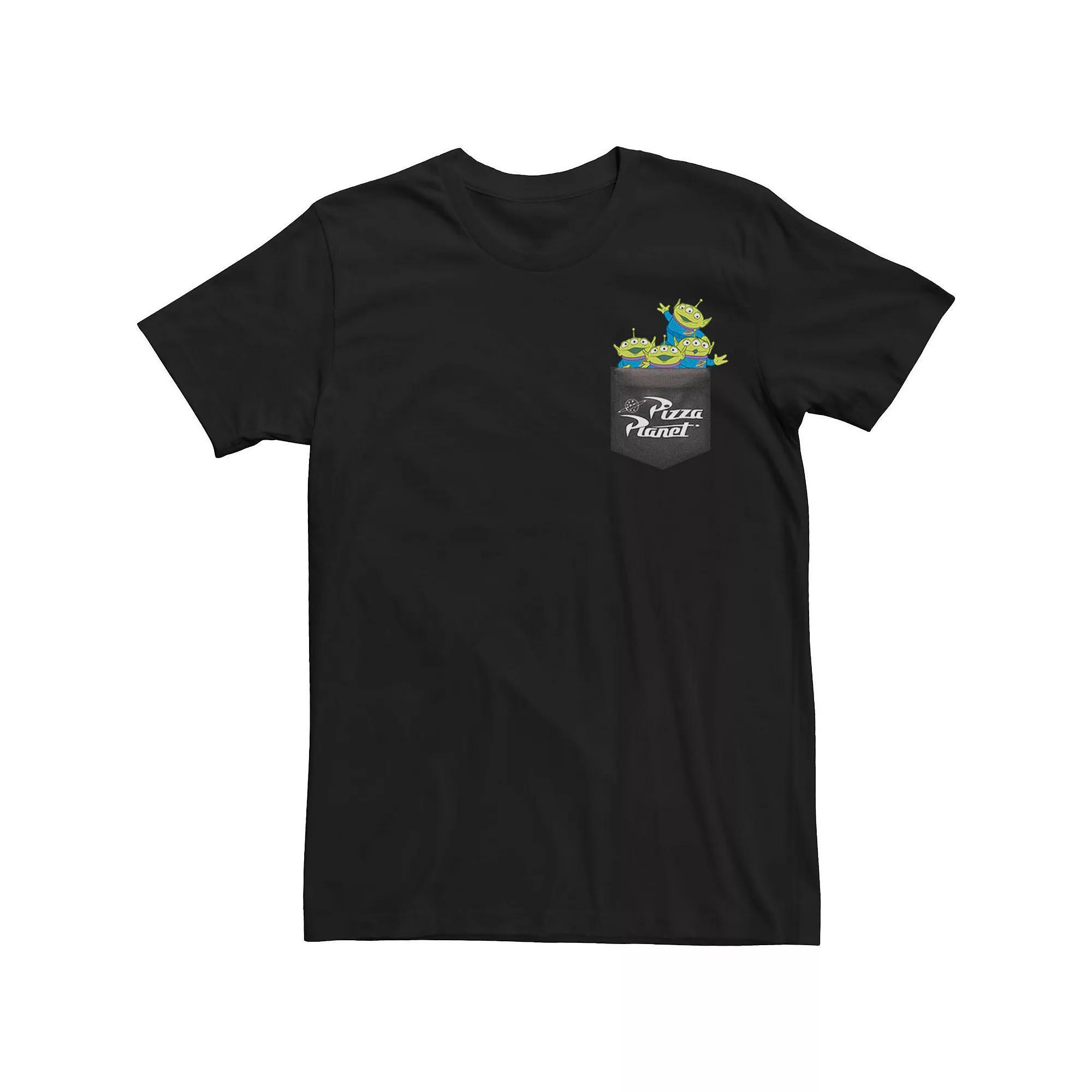 Big & Tall Disney / Pixar Toy Story Aliens Pizza Planet Pocket Tee, Men's, Size: 4XL Tall, Black Product Image