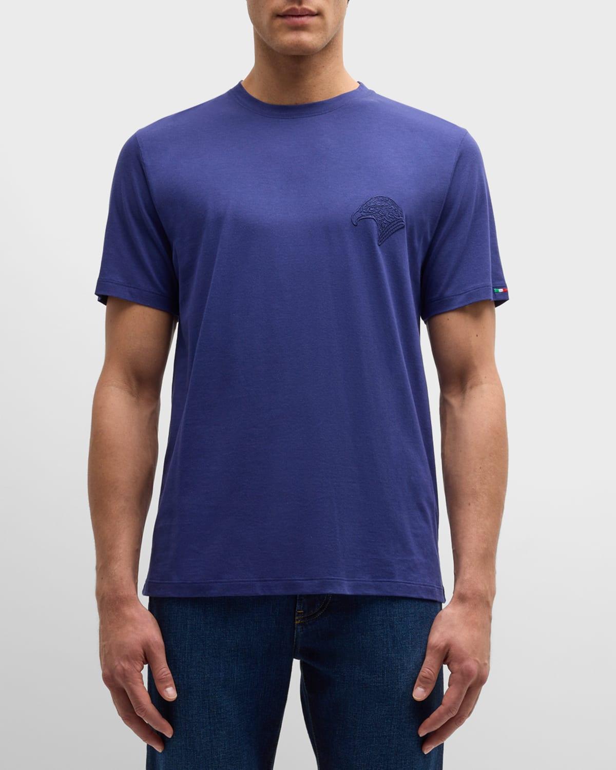 Mens Cotton Embroidered T-Shirt Product Image