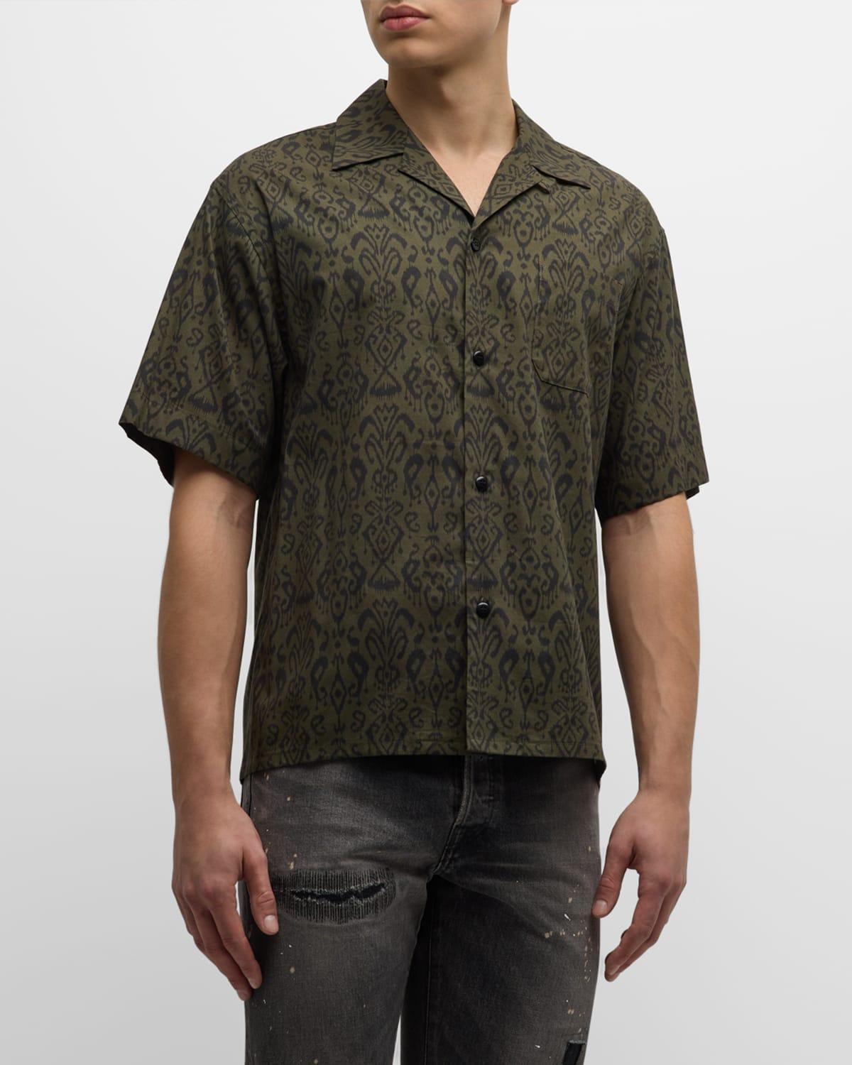 Men's Patterned Camp Shirt Product Image