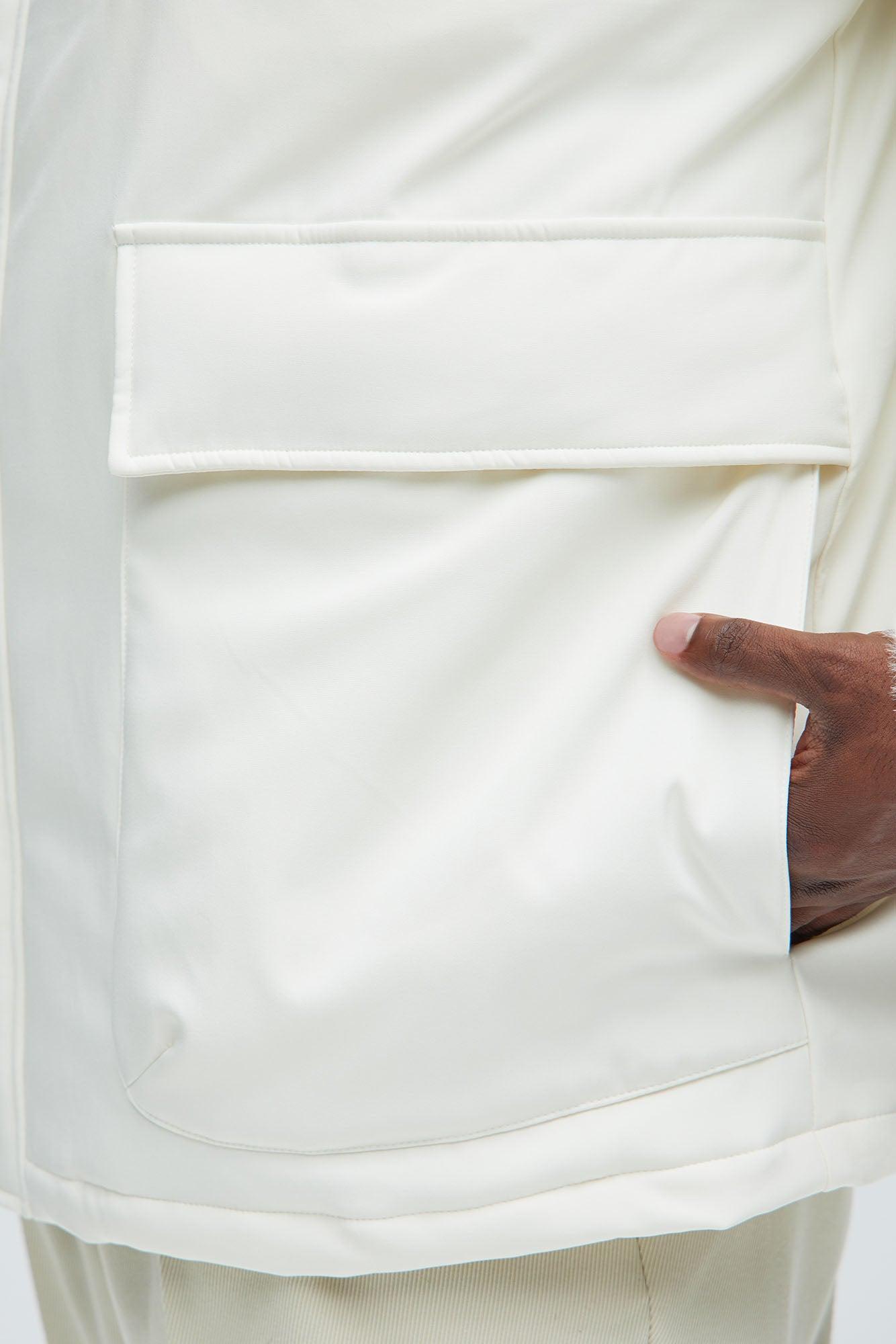 Better Days Padded Hooded Long Coat - Off White Product Image