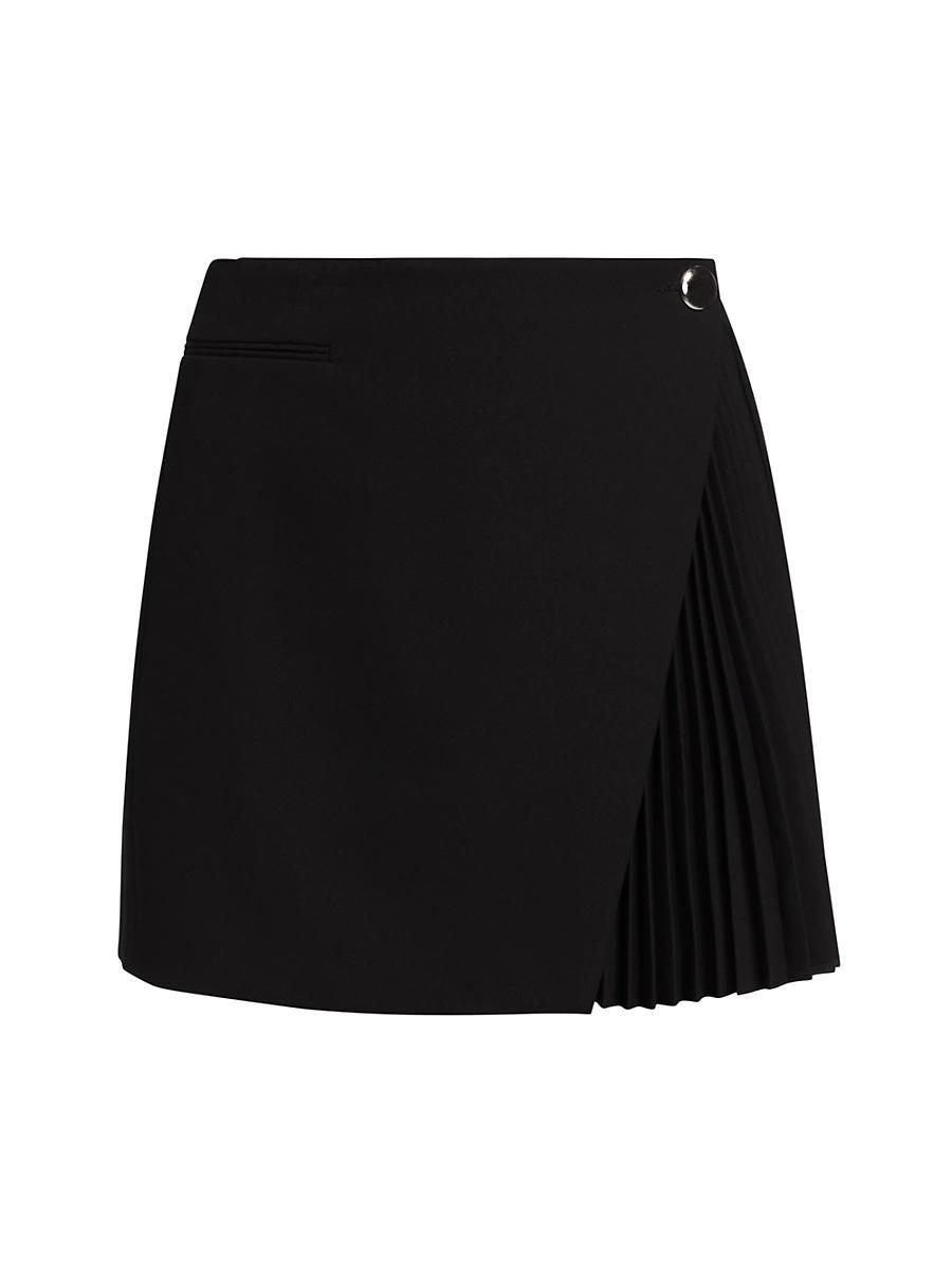 Womens Callen Pleated Wrap Miniskirt Product Image