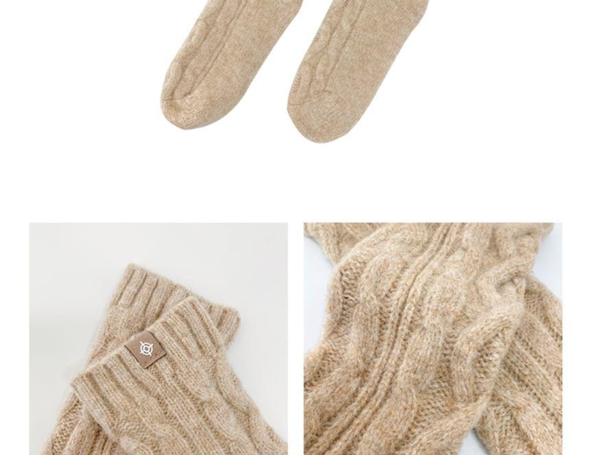 Cable-Knit Socks in 6 Colors Product Image