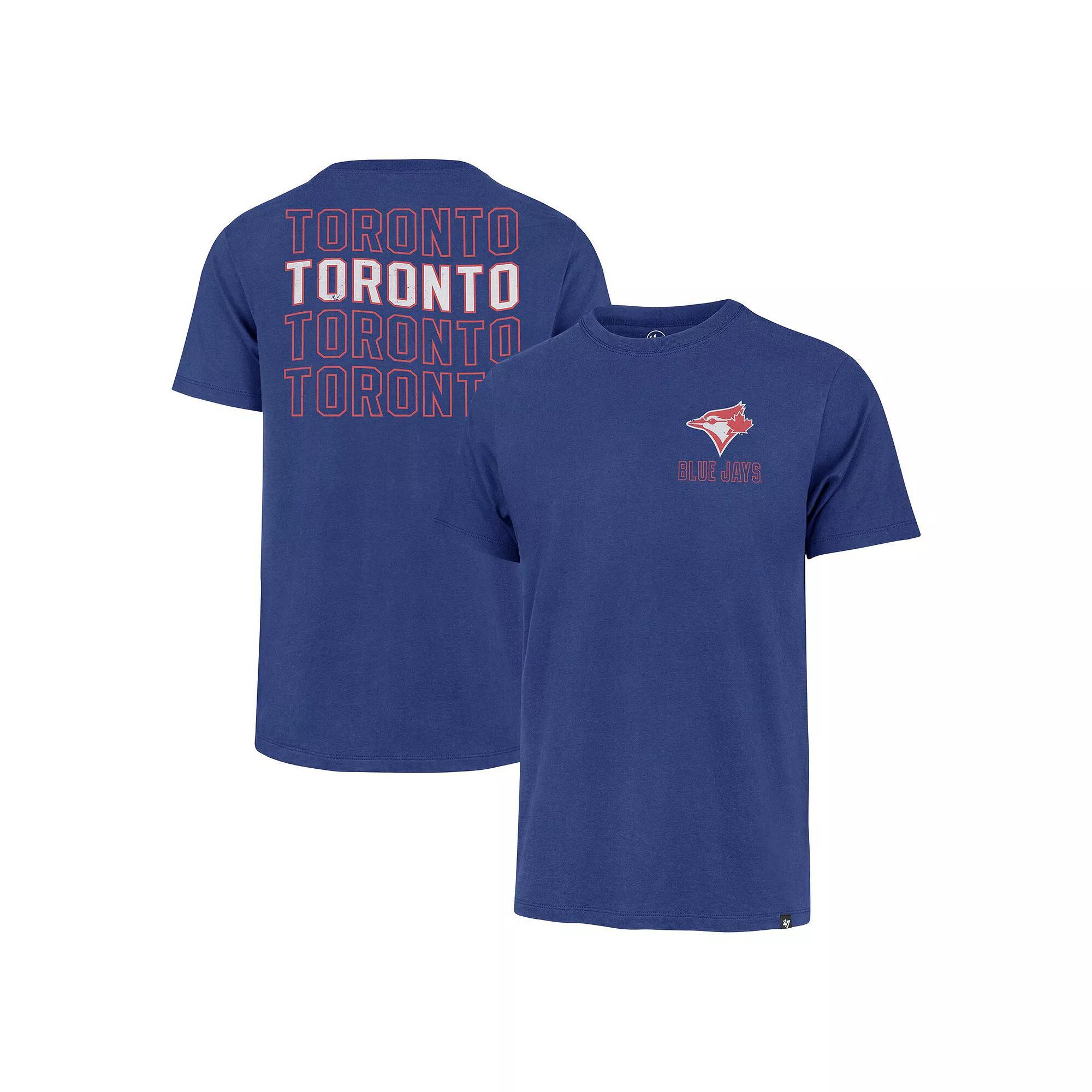 Men's '47 Royal Toronto Blue Jays Hang Back Franklin T-Shirt, Size: 3XL, Jay Blue Product Image