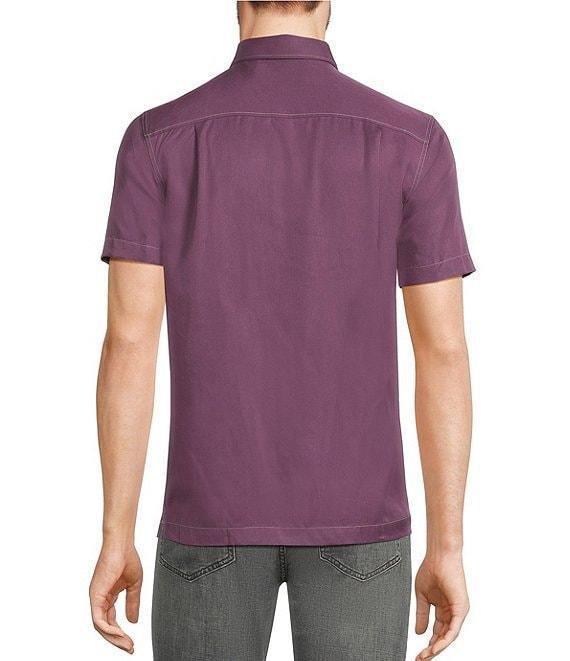 Murano Interdimensional Collection Slim Fit Contrast Stitch Short Sleeve Woven Shirt Product Image