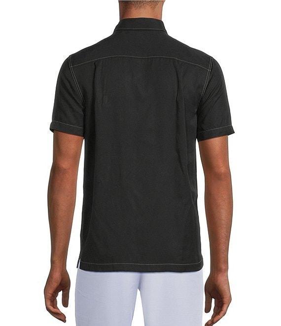 Murano Interdimensional Collection Slim Fit Contrast Stitch Short Sleeve Woven Shirt Product Image