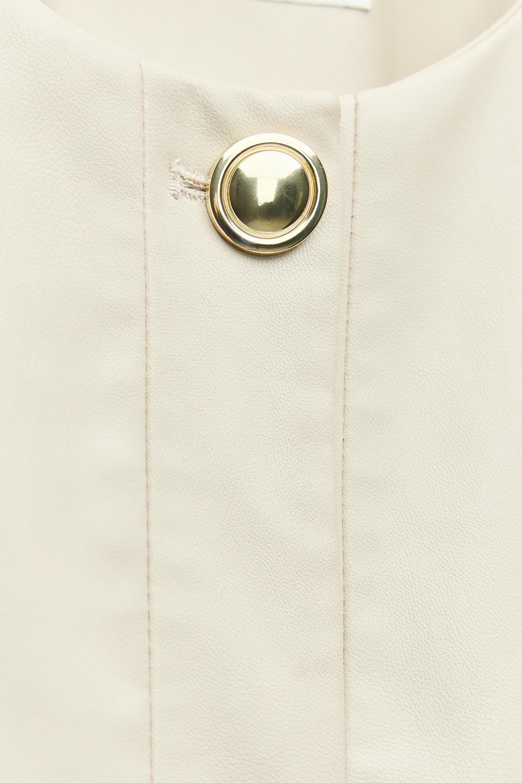 FAUX LEATHER PEPLUM BLAZER Product Image