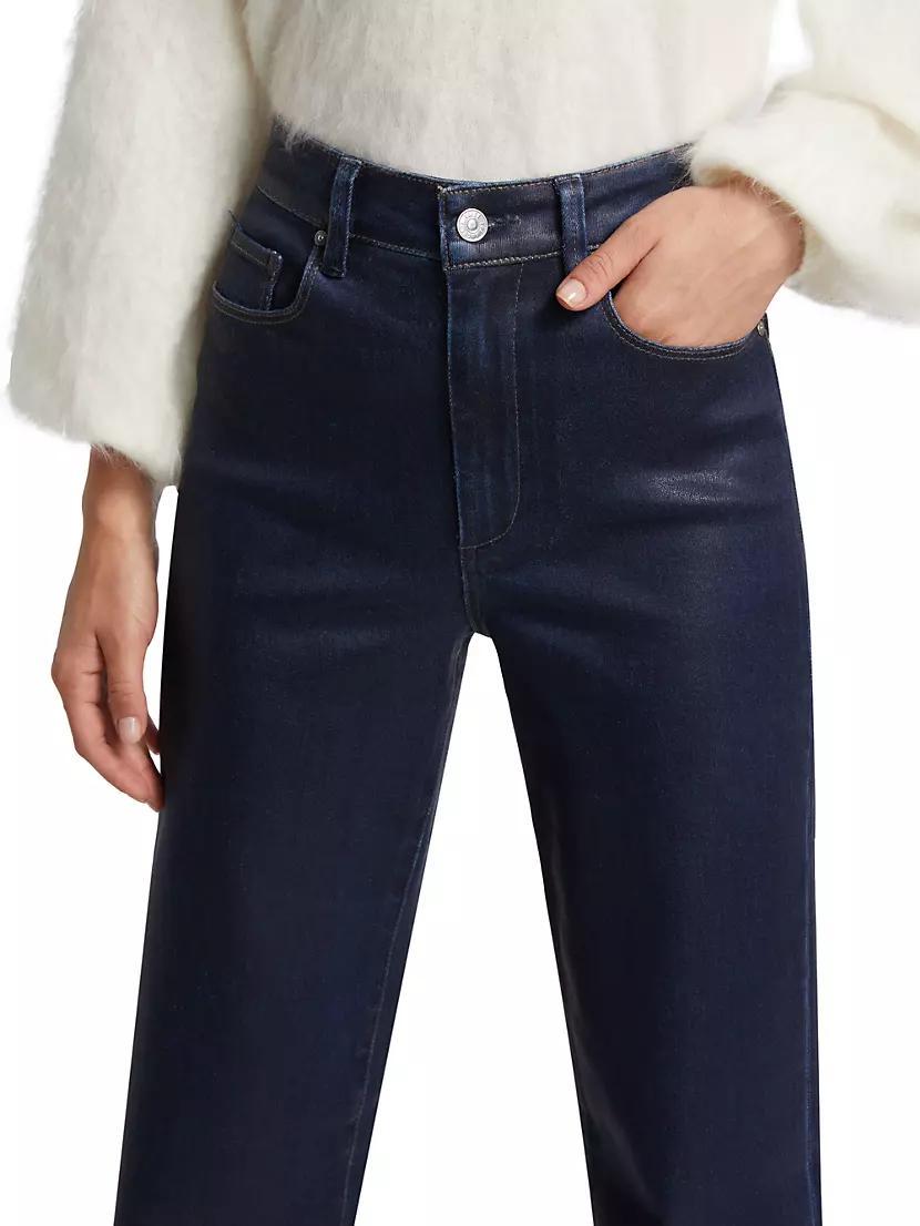 Womens Sasha Coated High-Rise Stretch Wide-Leg Jeans Product Image