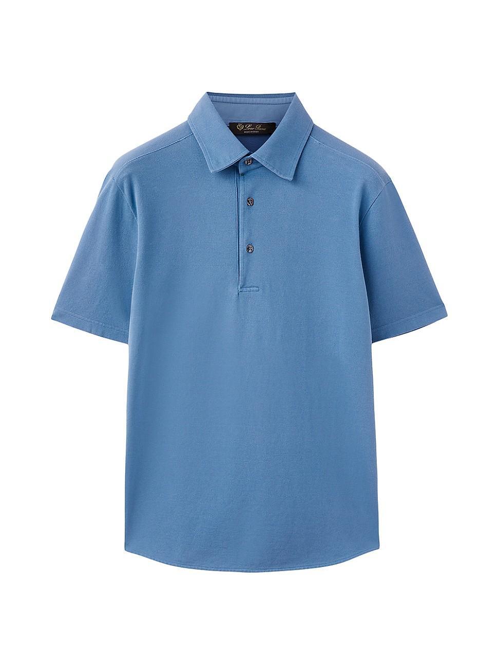 Mens Cotton Pique Polo Shirt Product Image