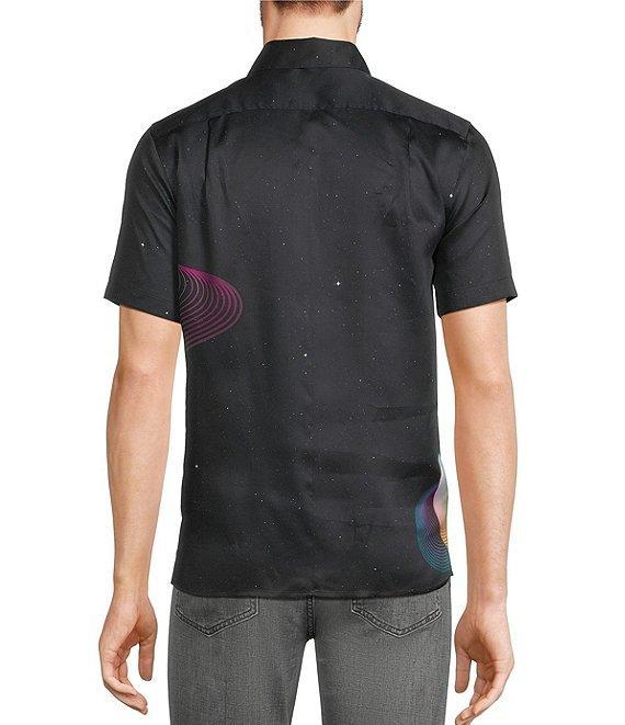 Murano Interdimensional Collection Slim Fit Planet Applique Short Sleeve Convertible Woven Camp Shirt Product Image