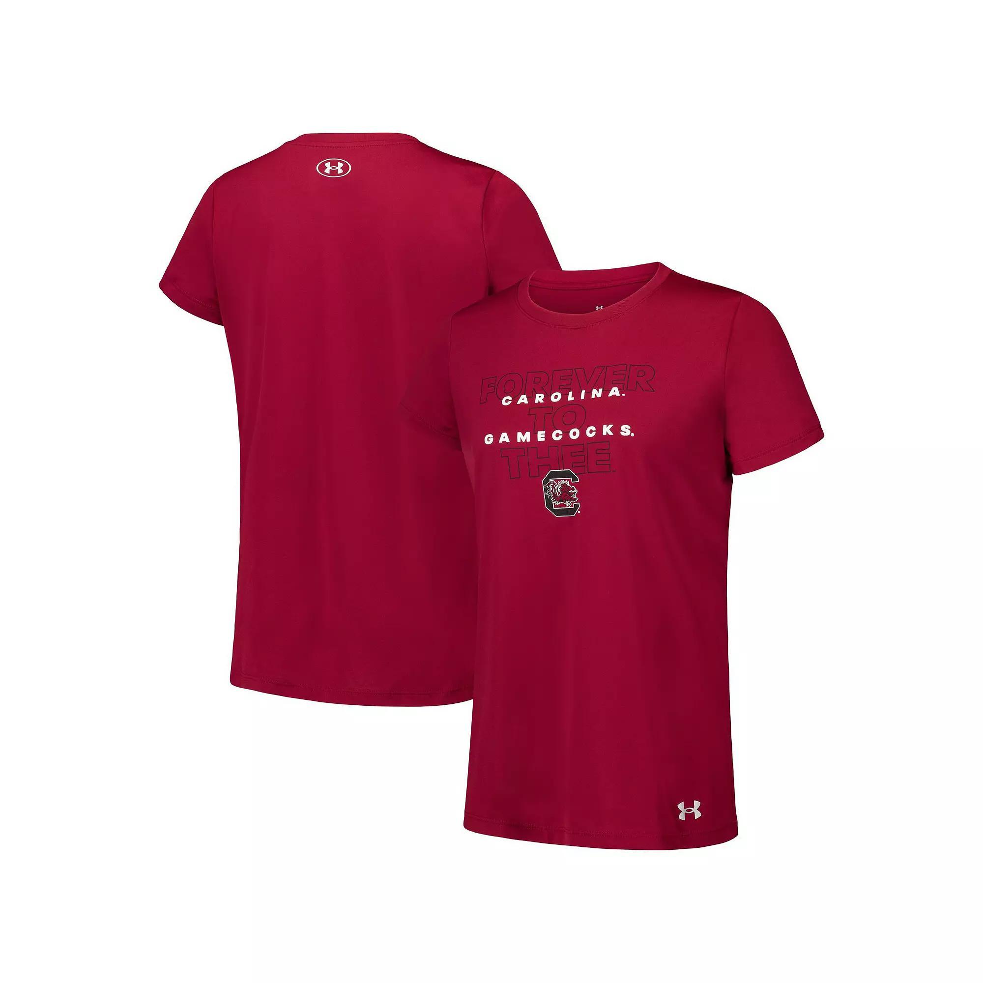 Women's Under Armour Garnet South Carolina Gamecocks Performance T-Shirt, Size: Medium, Red Product Image
