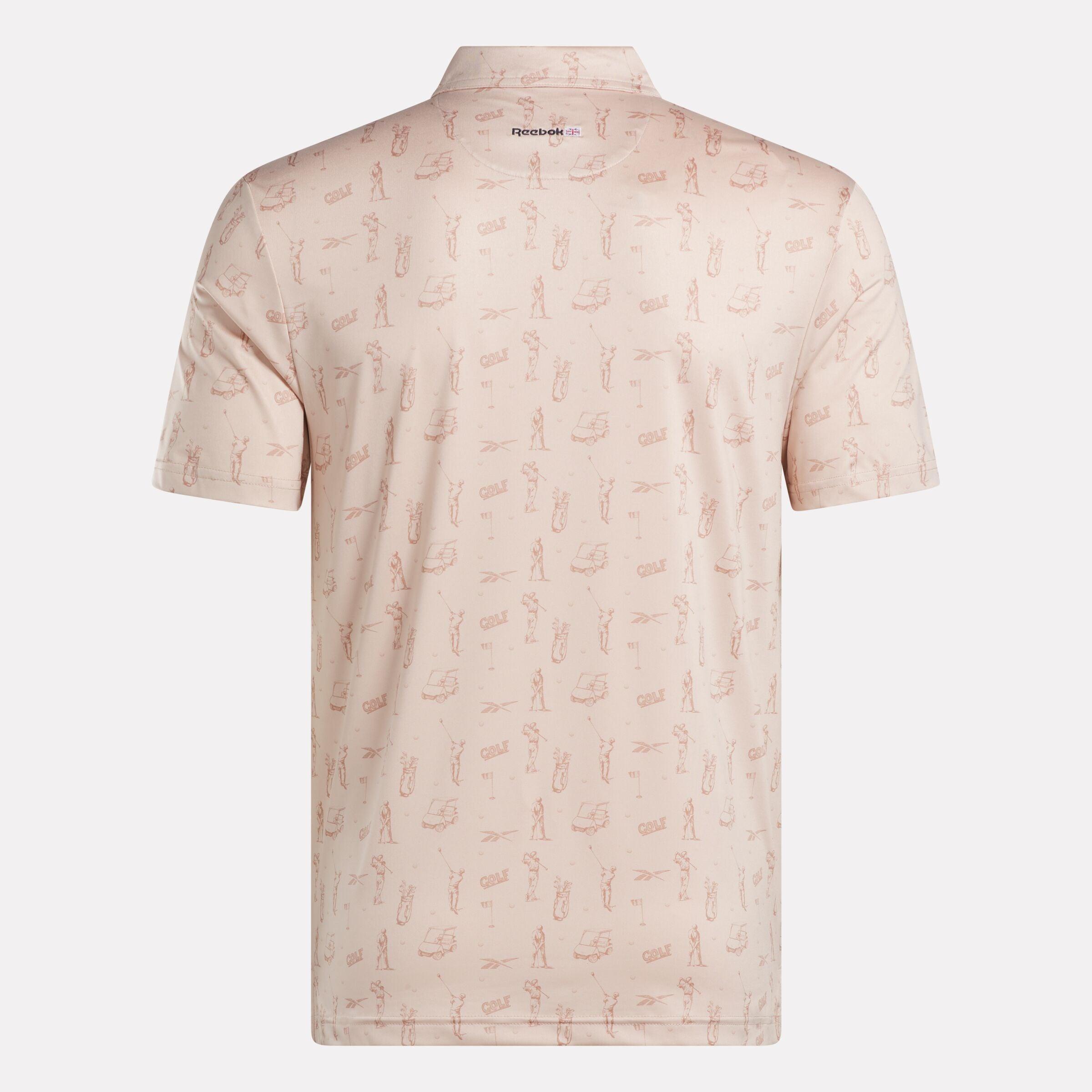 Men's Short Sleeve Tournament Etching Print Polo Shirt Male Product Image