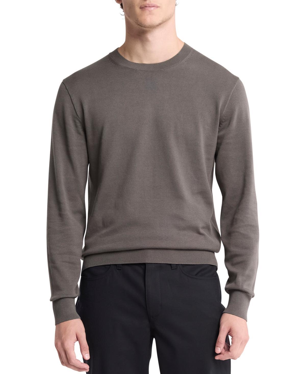 Calvin Klein Men's Supima Cotton Crewneck Sweater - Black - M Product Image
