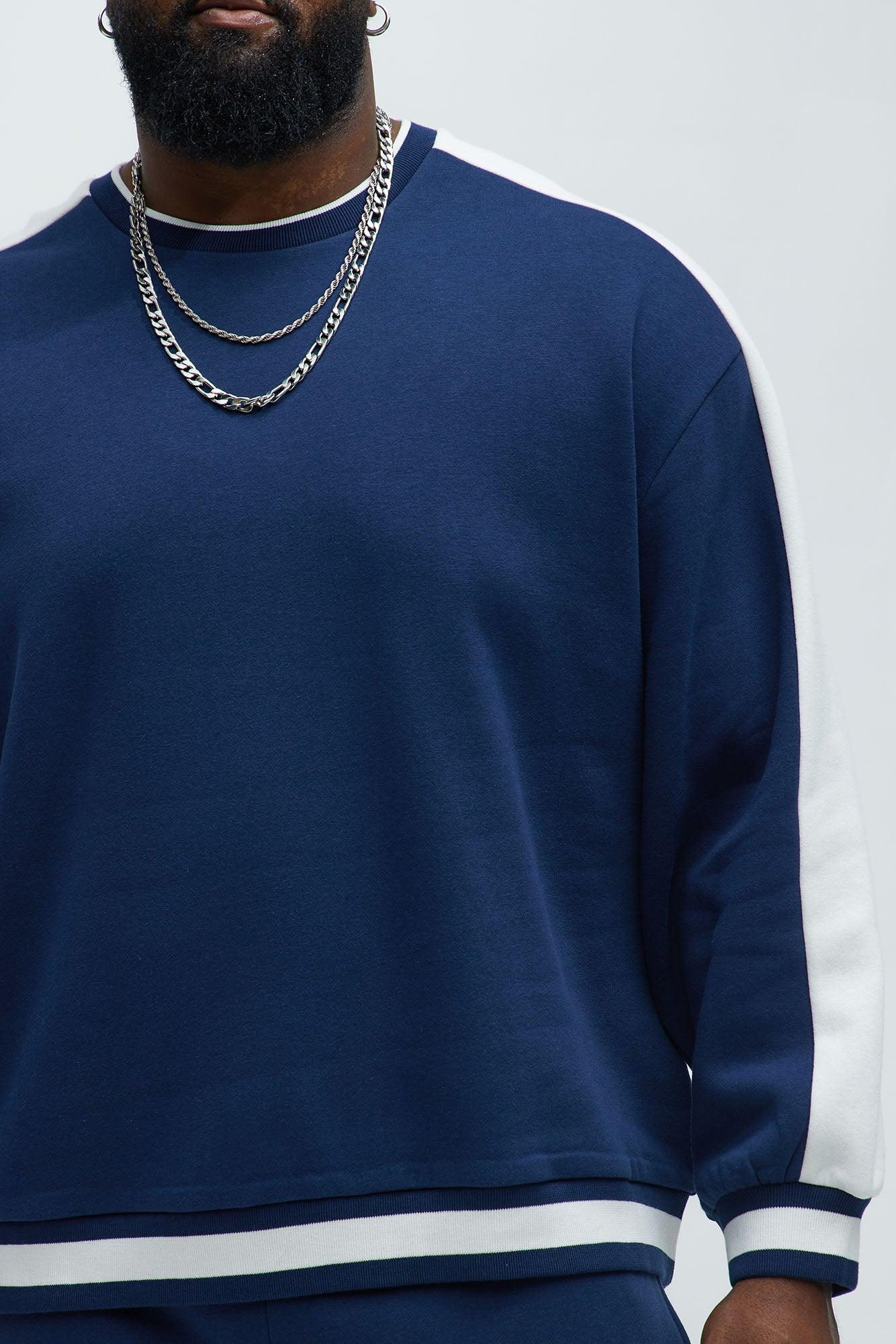Tyson Drayton Contrast Sweatshirt - Navy/combo Product Image