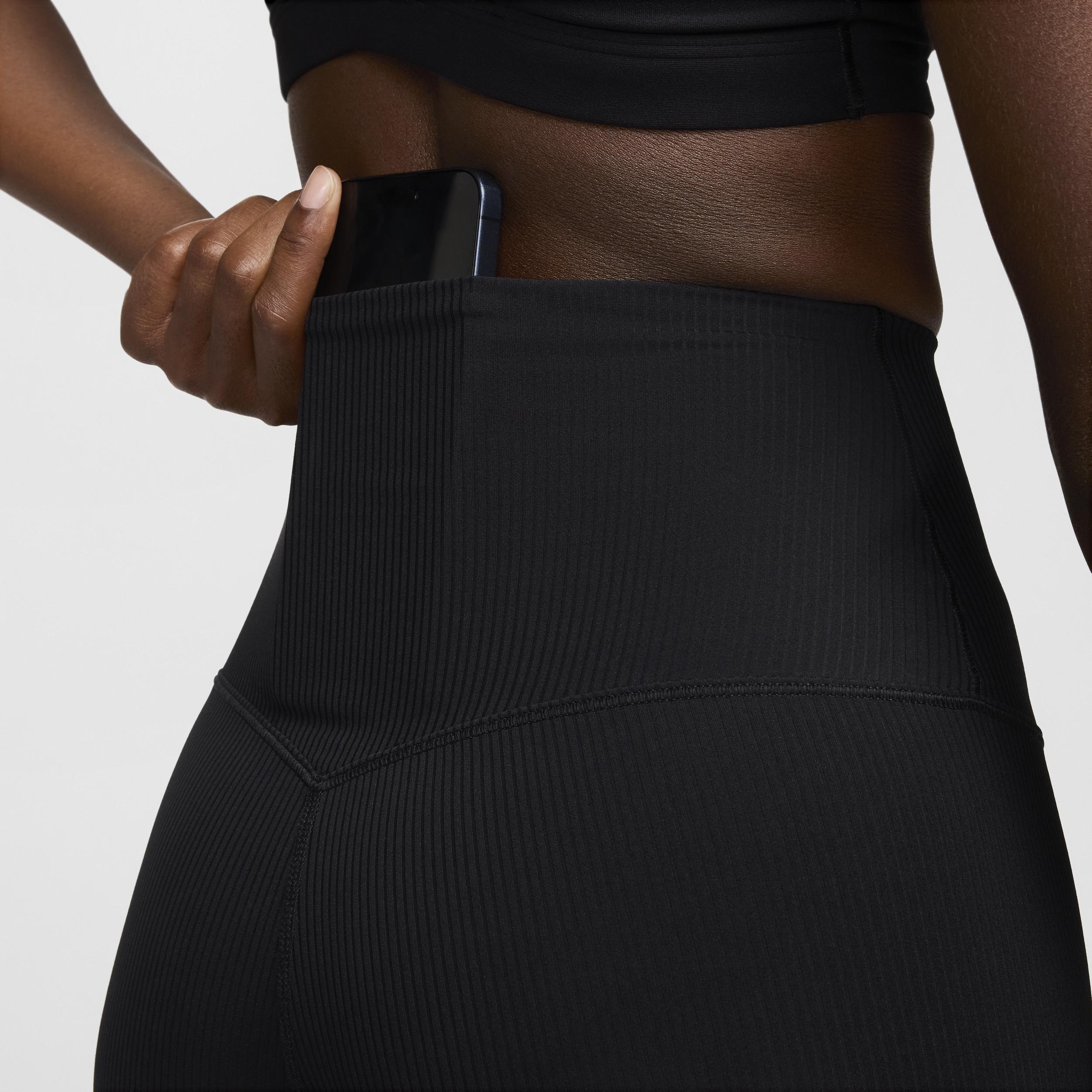 Nike Womens Zenvy Rib Gentle-Support High-Waisted 8 Biker Shorts Product Image