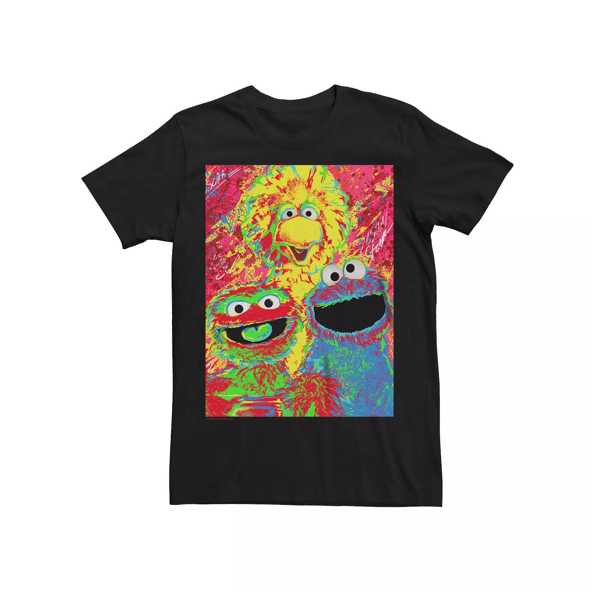 Men's Sesame Street Painting Tee, Size: XXL, Black Product Image