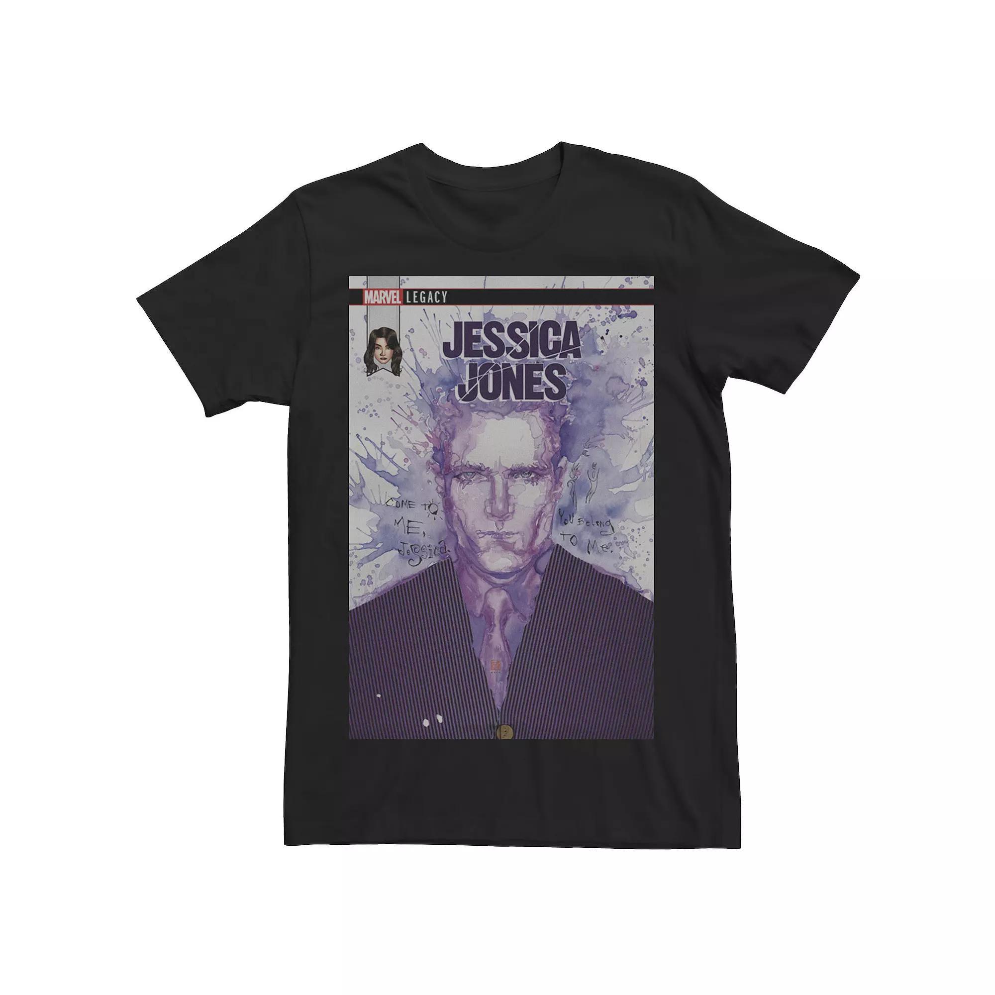 Men's Marvel Jessica Jones Paint Splatter Purple Man Comic Tee, Size: XL, Black Product Image