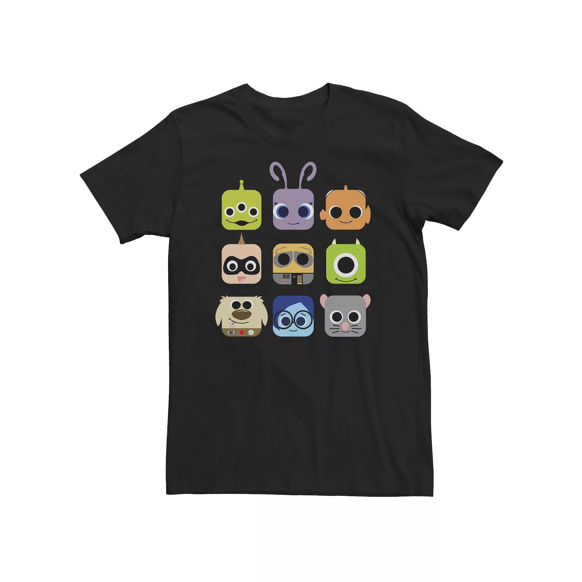 Big & Tall Disney / Pixar Character Icon Grid Tee, Men's, Size: Large Tall, Black Product Image