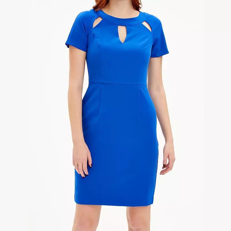 Women's Focus By Shani Keyhole Cutout Crepe Dress, Size: 2, Black Product Image