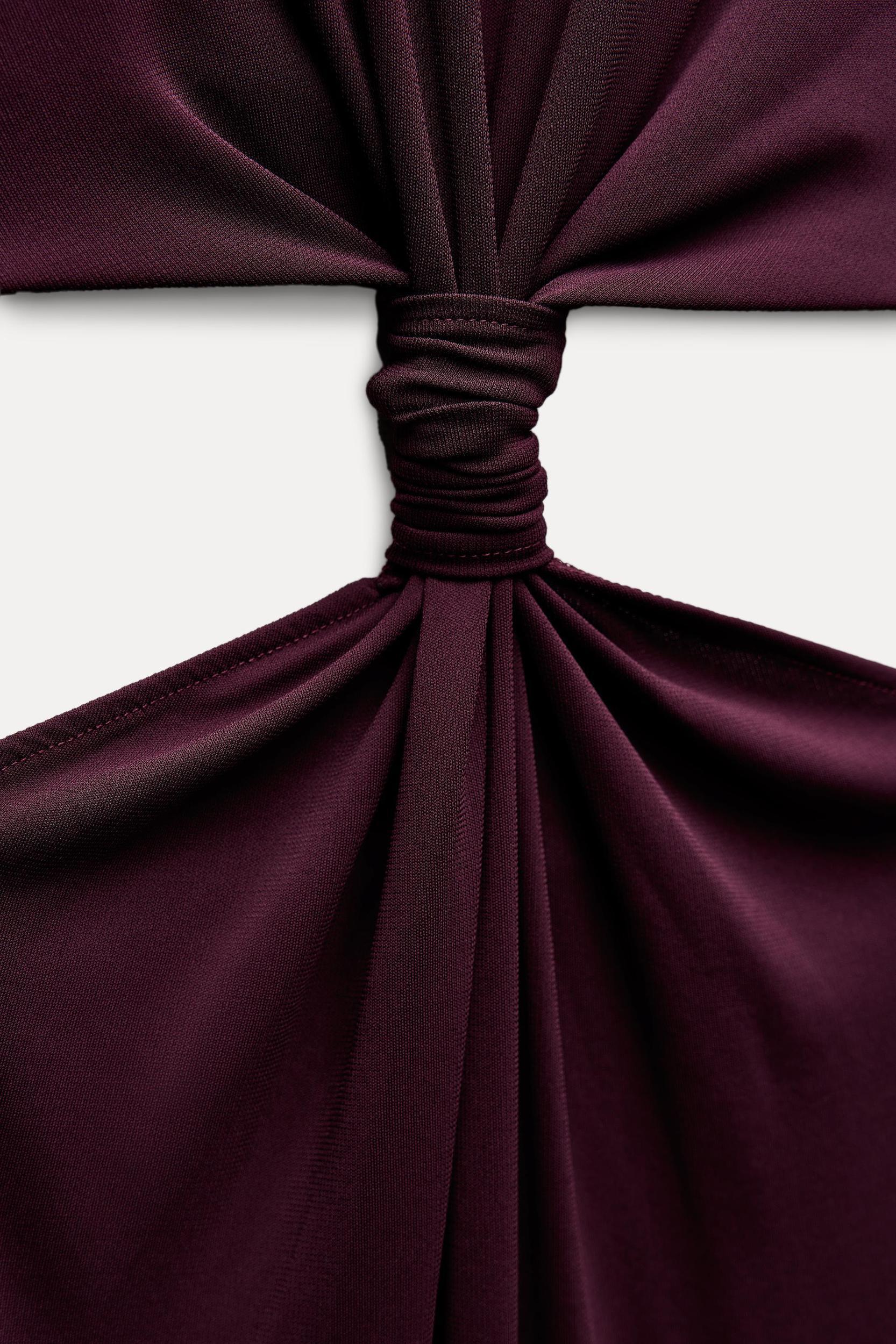 LONG CUT OUT KNOT DRESS Product Image
