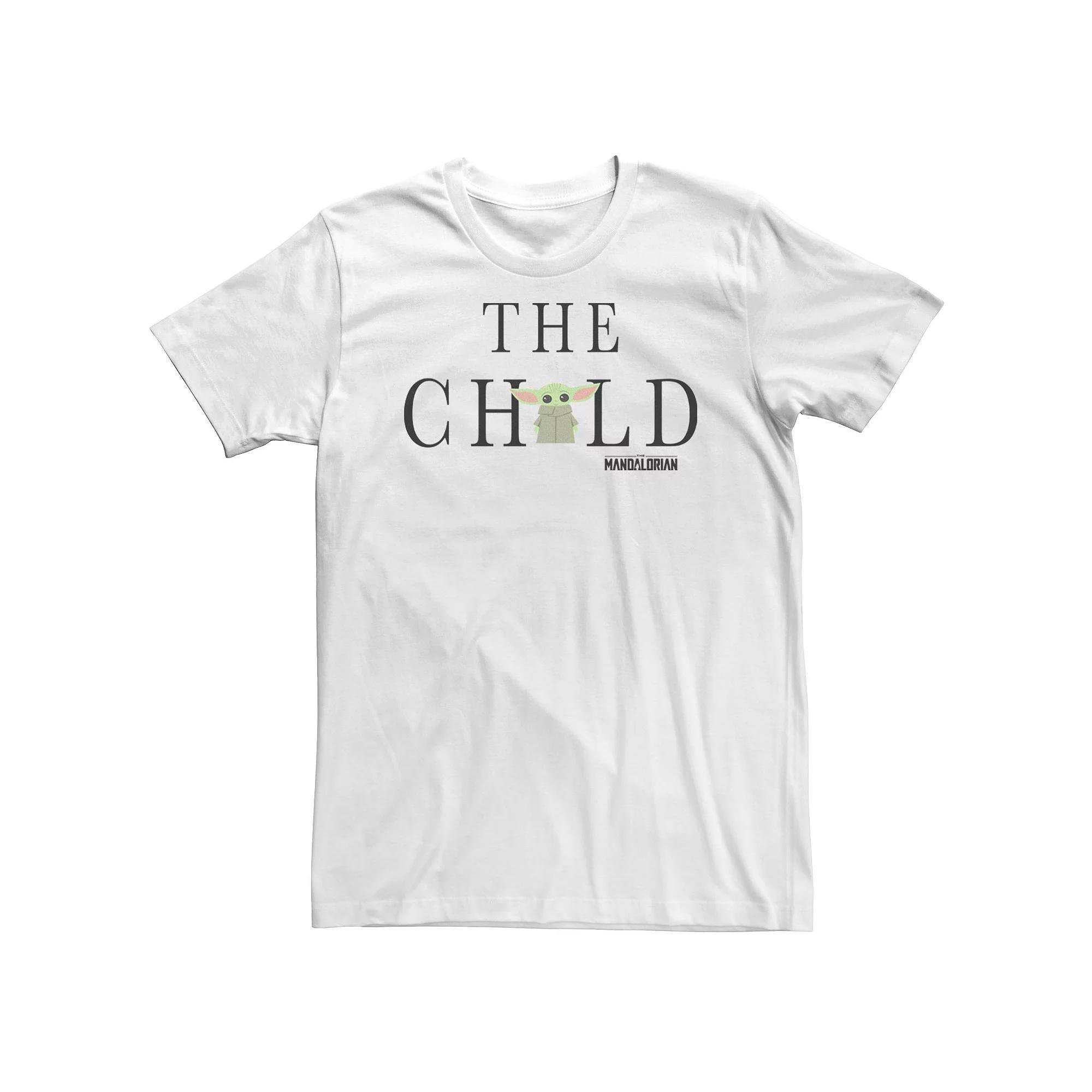 Big & Tall Star Wars The Mandalorian The Child Simple Text Portrait Tee, Men's, Size: 5XL, White Product Image