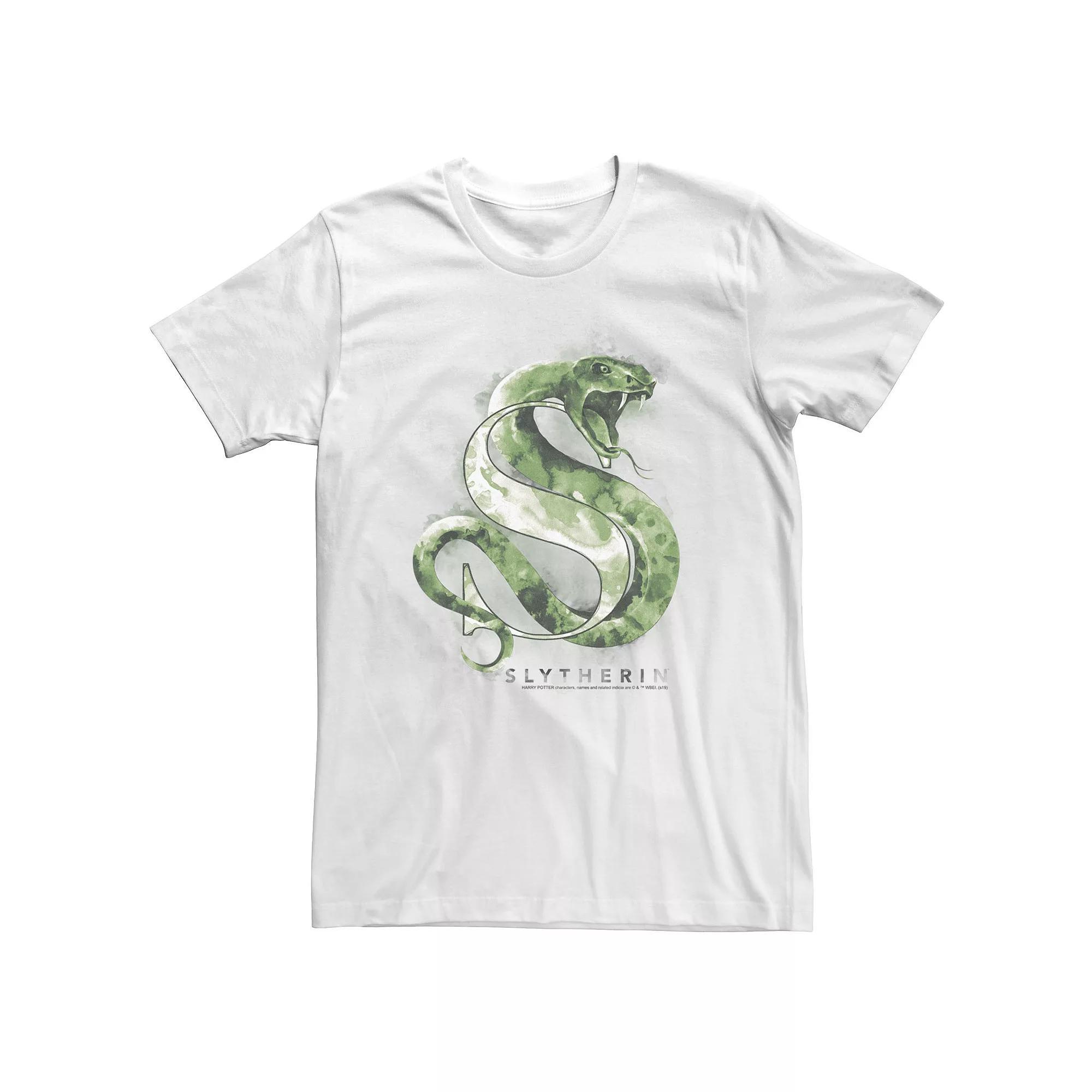 Big & Tall Harry Potter Slytherin House Watercolor Tee, Men's, Size: 4XLT, White Product Image