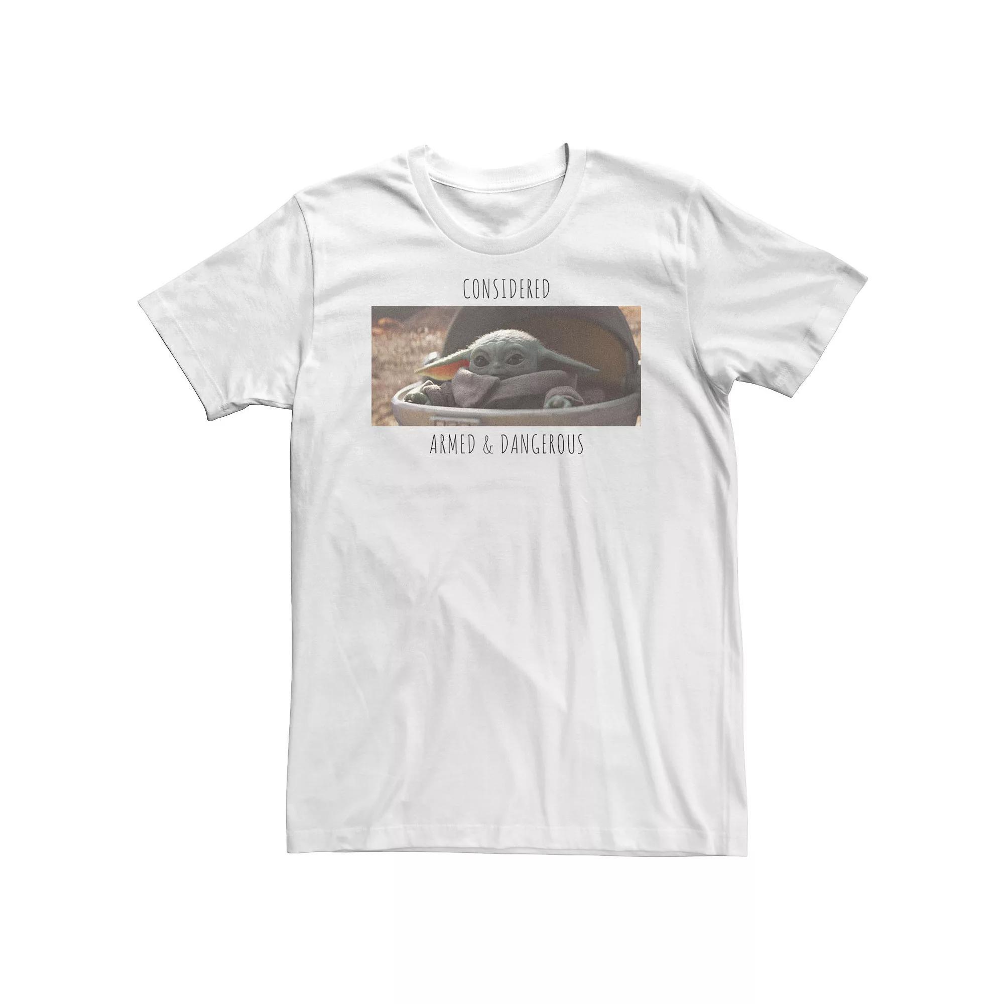 Big & Tall Star Wars The Mandalorian The Child Armed & Dangerous Tee, Men's, Size: 4XLT, White Product Image