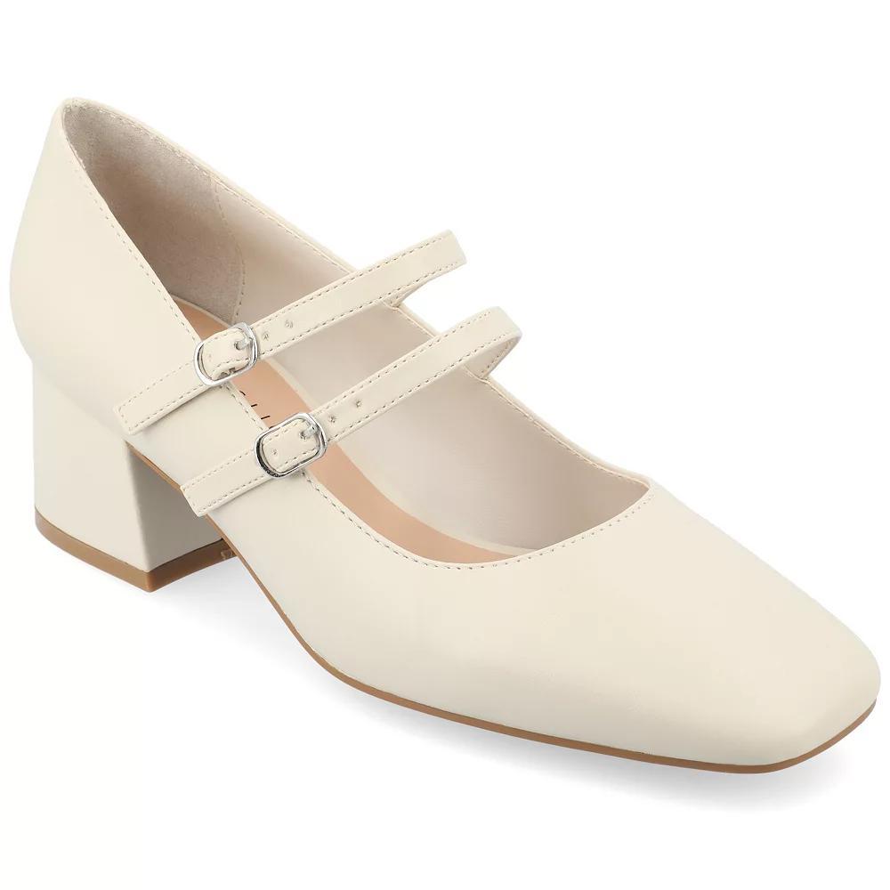Journee Nally Women's Tru Comfort Foam Faux Leather Mary Jane Pumps, Size: 8.5, Off White Product Image